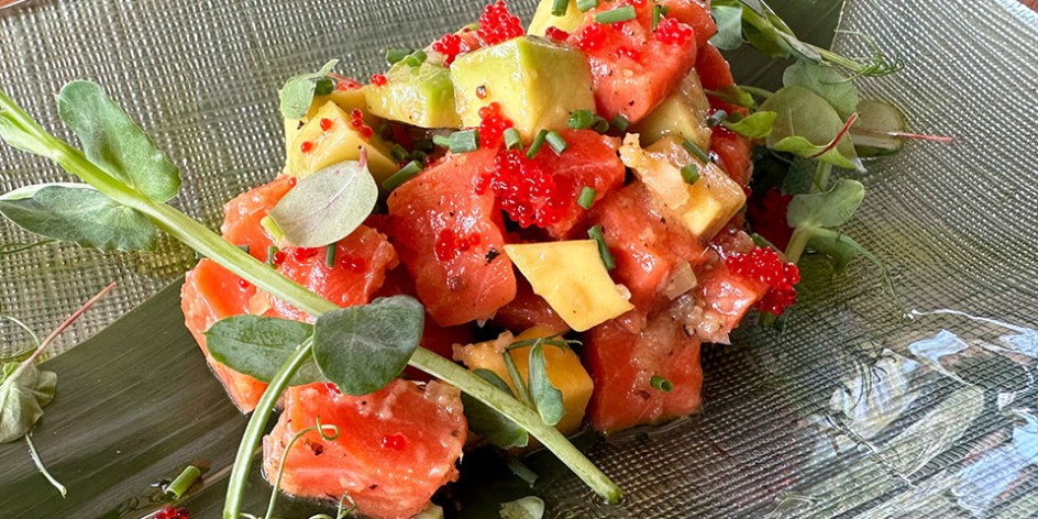 Sockeye salmon tartare
